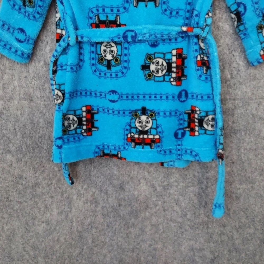 Thomas & Friends Boy‎ Robe 2T Toddler Train Fleece Belted Lounge Cartoons